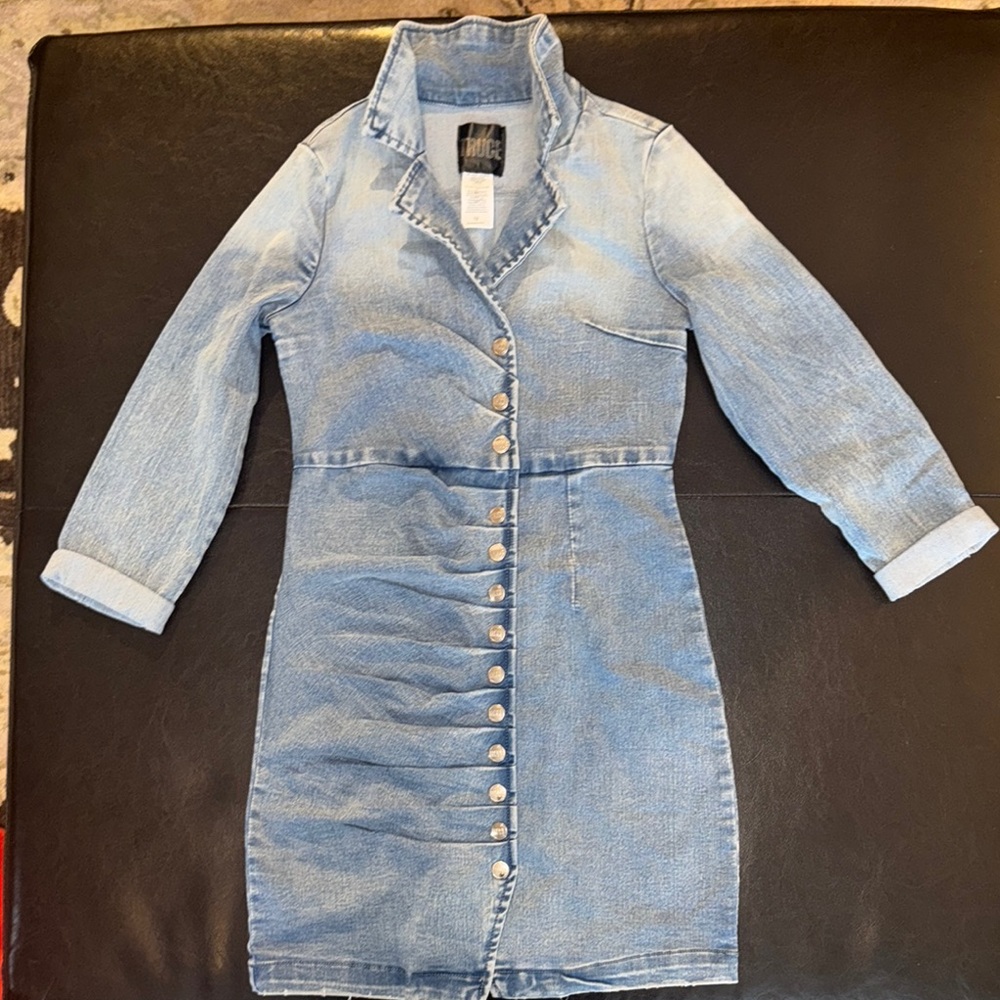 Denim Button-Up Dress